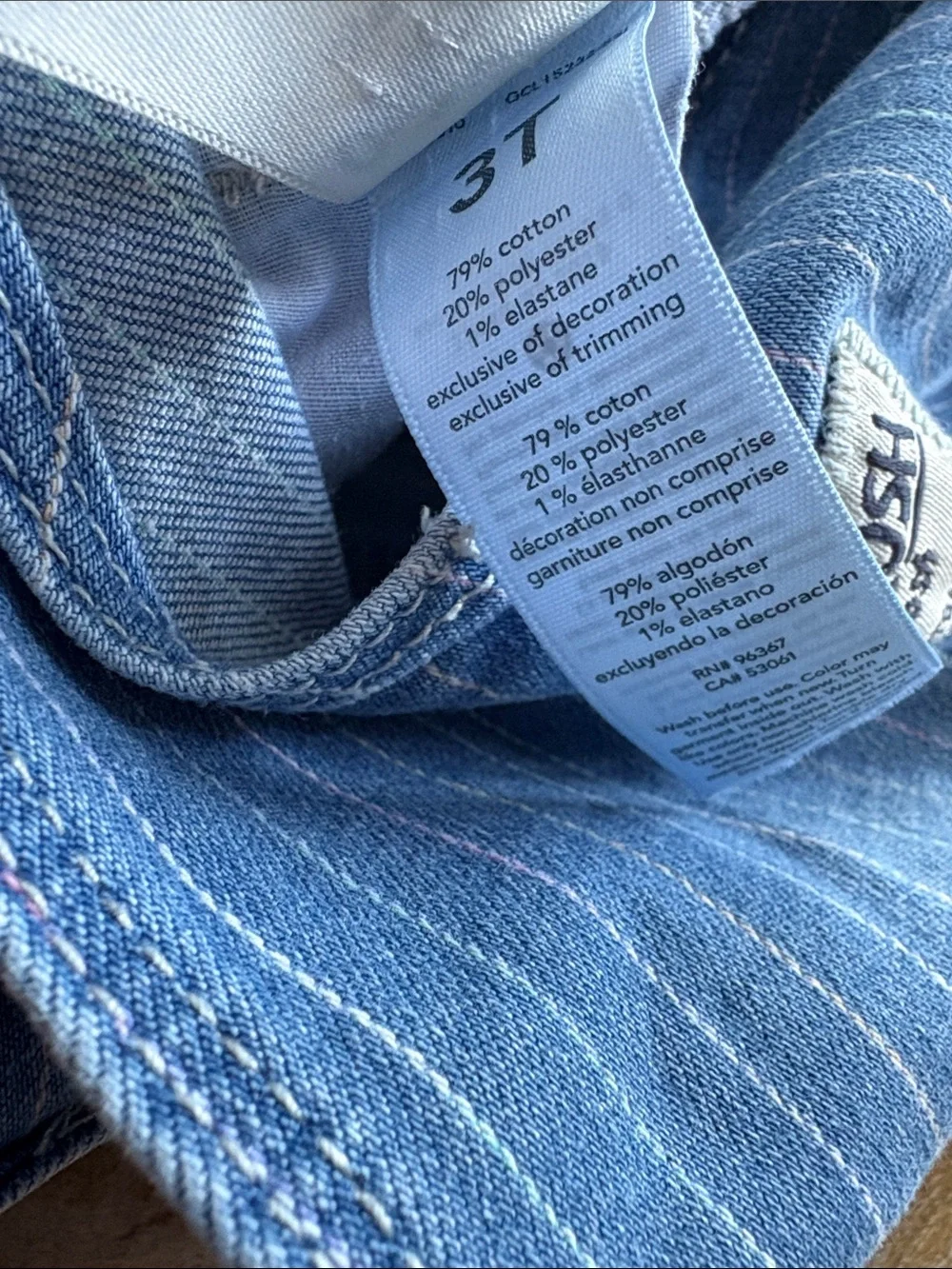 NWOT Oshkosh Pinstripe Denim Overalls 3t